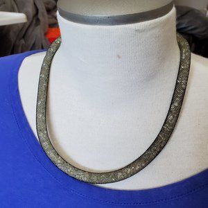 14" Mesh Rhinestone Filled Collar Style Necklace Women Casual Fashion Design